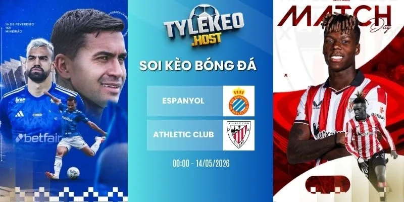 Tỷ lệ kèo nhà cái Espanyol vs Athletic Club - La Liga, 14/05/2026